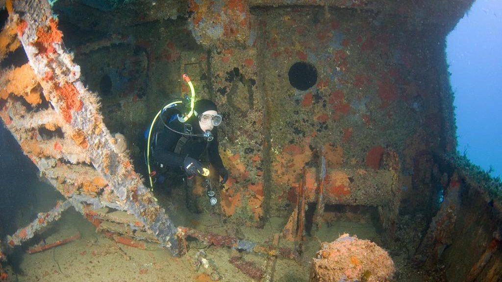 Wreck of cargo ship “Marianna” Naxos Diving Center