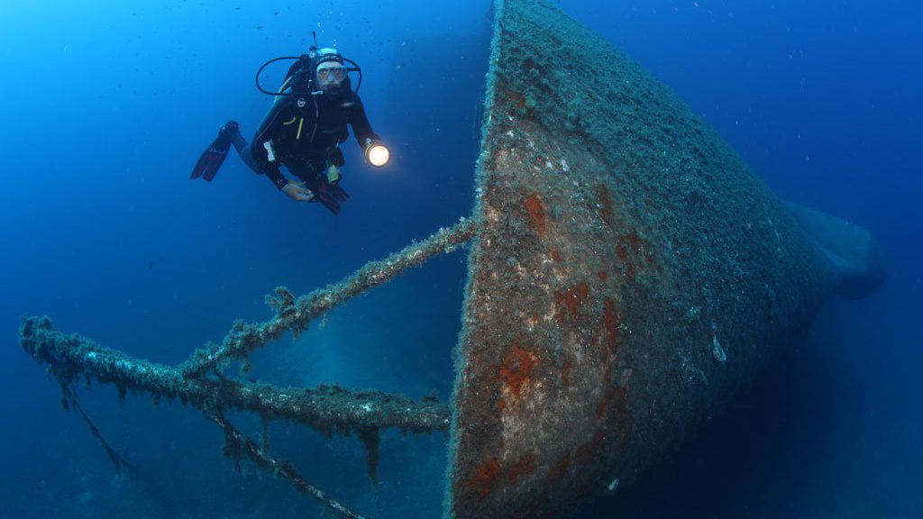 Wreck of cargo ship “Marianna” Naxos Diving Center